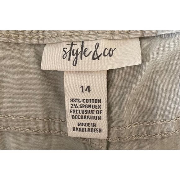 Style & Co. Tan Cargo Capri Pants, Women's size 1 - Picture 6 of 10